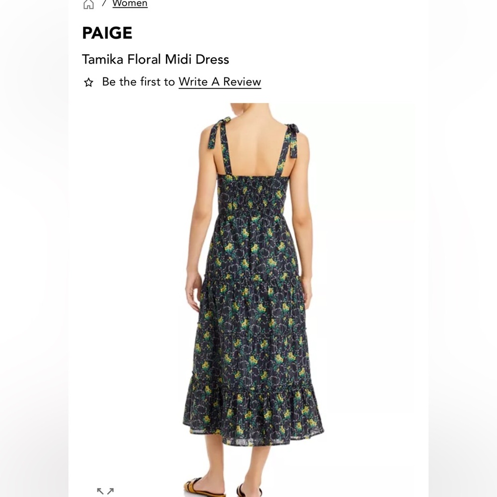 PAIGE Dark Floral Tamika Midi Dress